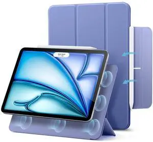 ESR for iPad Air 11 Inch Case M3/M2 (2025/2024), iPad Air 5th/4th Gen (2022/2020), Powerful Magnetic Attachment, Slim Trifold Stand Case, Auto Wake/Sleep, Durable Protection, Purple
