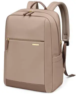GOLF QUALITY Laptop Backpack for Women - Business Travel Anti Theft Laptop Bag Backpack Water Resistant College Computer Backpacks for Men Women Fits 14Inch Notebook(Brown)