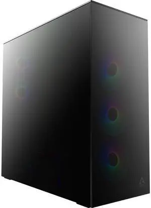 ARCTIC Xtender (Mirror Black) - PC Case, Mirrored Glass, 2 x 420 mm Radiator Support, Full Tower, Big Tower, E-ATX, 5X A-RGB Fans pre-Mounted - Black