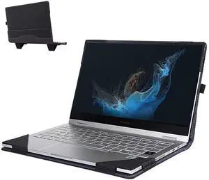 Laptop Sleeve for Samsung Galaxy Book2 Pro/2 Pro 360 Cover //Galaxy Book 3 360/Galaxy Book 4 360/15.6" 950QCG-X01/X03 Two Piece Detachable Cover with Stand (Grey)