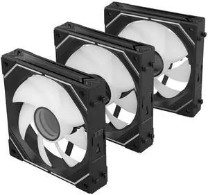 RUIX J1 120mm ARGB PWM Case Fan 3-Pack, Tool-Free Snap-On Connection, Easy Installation & Clean Cable Management for PC Builds - Balck, Forward