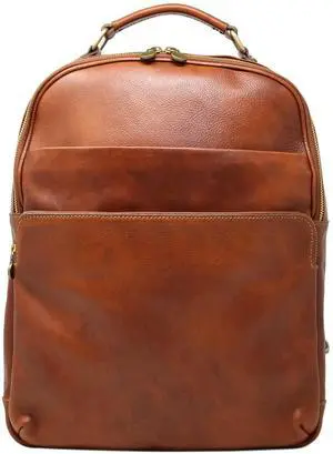 Floto Corsica Leather Backpack  Italian Handmade Full-Grain Travel Bag