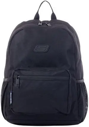 Skechers 365 JR Adventure Travel Backpack for Women & Men, College Backpack, Laptop Bag, Multipurpose Back Pack & Book Bag (Black)