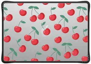 CASETiFY Impact MacBook Air 15" (M2-M4) Case [Cushioned Impact Corners/Scratch-Resistant/Anti-Slip Grip] - Cherries - Clear Black