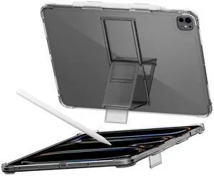 araree FLEXIELD SP for Apple iPad Series with 4-Level Adjustable Kickstand, S Pen Holder Thin Lightweight Cover Shockproof Protective Transparent Case, (iPAD Pro 13" 7th Gen - Clear Black)
