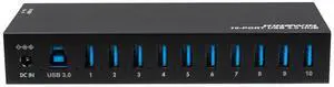Kingwin USB 3.0 Hub 10 Ports Mountable Metal Industrial Hub