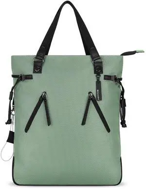 Sherpani Tempest, Anti Theft Convertible Backpack Tote, 14L Travel Backpack, Travel Gifts for Women, Handbags, RFID Protection, Metal Hardware, Fits 15 Laptop (No Sleeve) (Aloe Mist)