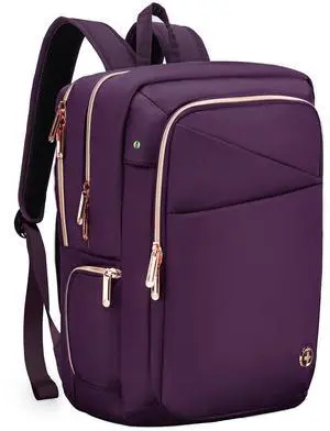 Swissdigital Design Business Laptop Backpack for Women, College Computer Backpack with USB Charging Port, Fits 15.6 Inch Laptop Travel Work Backpack, Purple | KATY ROSE