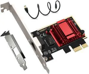 2.5G PCIe Network Card Adapter Gigabit LAN Controller RTL8125B with 6FT CAT8 Ethernet Cable