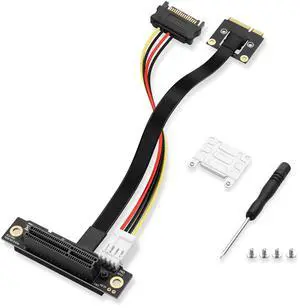 SinLoon Mini PCIE Wireless Network Card to PCIe X4 Extender Cable Mini-Pcie Male to PCI-E X4 Female Riser Cable 20CM