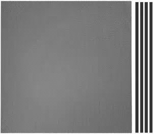 PATIKIL PC Fan Dust Mesh 19.7"x19.7" 0.08" Hole, 1 Set PVC Computer Cooler Dust Filter PC Case Cover Grills with Magnetic Strip for Computer Cooler Fan Case Dustproof, Black