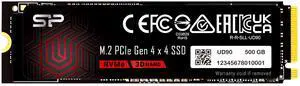 Silicon Power 500GB UD90 NVMe 4.0 Gen4 PCIe M.2 SSD R/W up to 5,000/2,700 MB/s (SP500GBP44UD9005)