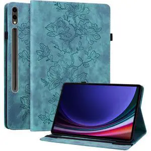 YHDXUYS Case for Samsung Galaxy Tab S10 Plus 2024/S9 FE Plus 2023/S9 Plus 2023 12.4 Inch, Slim PU Leather Folio Cover with Multi-Angle Stand and Pen Holder, Light Green