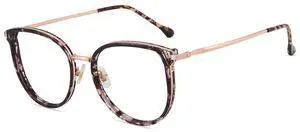 Firmoo Blue Light Blocking Glasses, Oversized Retro Round Eyewear Frame Blue Light Glasses, Anti Eyestrain Anti UV400 Computer Glasses for Women, Pattern