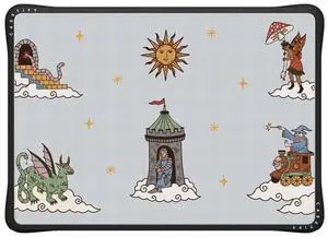 CASETiFY Impact MacBook Air 13.6" (M2-M4) Case [Cushioned Impact Corners/Scratch-Resistant/Anti-Slip Grip] - up in The Medieval Clouds - Clear Black