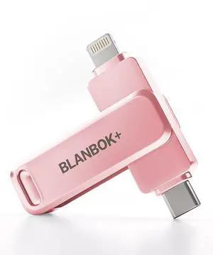 MFi Certified 256GB Flash Drive for iPhone Photo Stick, USB Thumb Drive Memory Stick High Speed USB Drive Photo Storage for iPhone Flash Drive Compatible for iPhone/iPad/Android/PC (Pink)
