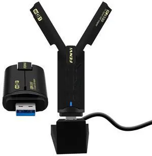 Fenvi WiFi 7 USB Adapter 6500Mbps - Tri-Band (6GHz/5GHz/2.4GHz), 160MHz, WPA3, USB 3.0 Wireless Dongle for Gaming & Streaming - Ultra-Low Latency, Plug & Play Windows 11/10 Compatible Desktop PC