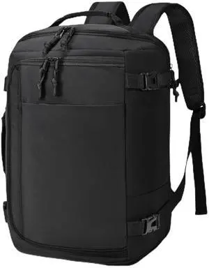 Nixjoro 40x30x20 cm Travel Bag Expandable to 40x30x25cm Personal Item Travel Bag Carry On Backpack Flight Approved Underseat with USB Charging Port 15.7 inch Business Weekender Bag for Men Women