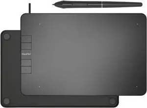 Drawing Tablet Graphics Tablet with 8192 Pressure Sensitivity Battery-Free Pen 6 x 4 inch Tablets, 4 Hot Keys Drawing Pad for Computer, Supports Mac Windows Android