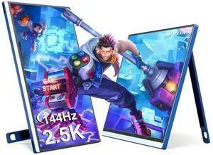 Veout V1Pro 16-inch 2.5K 144Hz Portable Gaming Monitor in 4 Colors, IPS with FreeSync, USB-C & Mini HDMI for Laptop/Mac/PS5/Xbox/Switch - Travel Second Screen