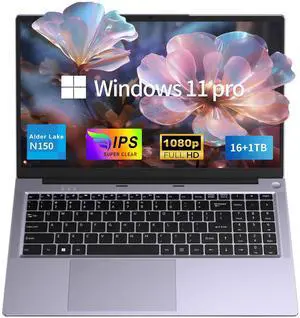 SAGAWHALE 2025 Laptop Computer 15.6" FHD IPS Display, 16GB RAM 1TB SSD, 4-Core N150 Processor up to 3.6GHz, with Win 11 Pro, Thin & Light 3.52lbs, Backlit Keyboard, Purple