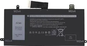 J0PGR Laptop Battery Replacement for Dell Latitude 12 5285 E5285 5290 2-in-1 Series T17G T17G001 T17G002 Tablet Notebook 1WND8 0J0PGR JOPGR 0RDYCT RDYCT X16TW NOT (MB991LL MC375LL MD314 MC724LL)