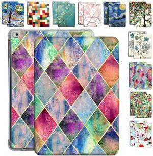 DuraSafe Cases for iPad PRO 10.5 Inch 2017 Air 10.5 3rd Generation 2019 [ Air 3 ] A1701 A2152 A2123 MQF12LL/A MQEY2LL/A MQF22LL/A TPU Ultra Printed Flip Case with Corner Protection - Diamond Grid
