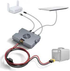 XLTTYWL Starlink Performance(Gen 3) Poe Injector, 9-36V/350W 5 in 1 Gen3 Star Link 12V Adapter with USB-A & C Ports, Smart Cooling and 2M/6.5ft XT60 Cable for Starlink Gen3/Enterprise&HP Dishy