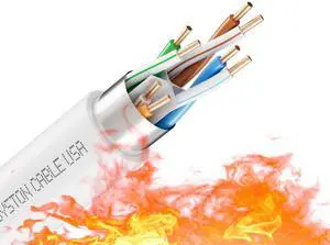 Syston Cat 6E Ethernet Network Cable Shielded - 250 FT, 600MHz 23 AWG F/UTP Solid Bare Copper Wire, Plenum-Rated CMP Sunlight-Resistant Indoor/Outdoor Use, Bulk No Ends 20 ft to 1000 ft Available