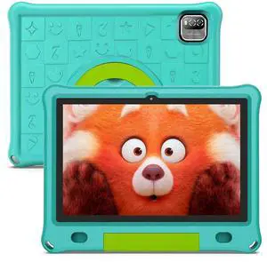 PRITOM RITOM Tablet Android 15, All-New 10'' Tablet Kids, Parental Control, 64GB+1TB Expandable Tablets for Kids, Child, WiFi6, Educational, Games, Kids Software Pre-Installed, with EVA Case (Green)