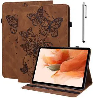 VODEFOX Case for 7" Kindle Paperwhite 12th Generation 2025/2024 and Kindle Colorsoft Signature Edition 2024, Butterfly PU Leather Cover with Auto Wake/Sleep for Kindle Paperwhite 2024 - Brown