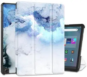 Mektron Amazon Fire Max 11 INCH Case 2023 Release (Compatible with 13th Gen Tablet), Black Hard Cover with Auto Wake/Sleep, Multi-Angle Stand Protective Case for Fire 11,Cloud & Lightning