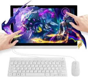 15.6" All-in-One Computer Touchscreen Tablet PC, N5095 Quad-Core Desktop PC, 8G Ram 512G SSD IPS HD Display, WiFi Bluetooth for Home Business Office