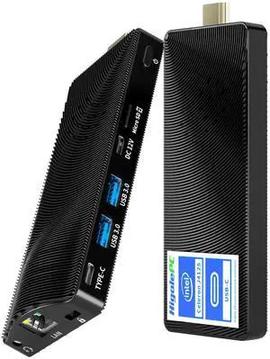 HIGOLEPC Mini PC Windows 11 Pro Celeron N4000 4GB/64GB,Micro Computer Stick PC USB PD3.0 and HDMI 4K Gigabit Ethernet,WiFi 5.0,BT 4.2, Mini Computer on Business Office Media Home