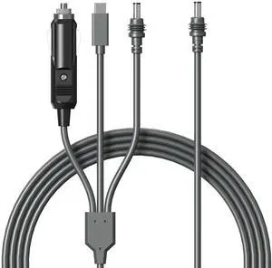 Hugener 3 in 1 Starlink Mini Cable 10FT/ 3M, High-Speed USB C/Car Charger/DC to DC Replacement Cable for Starlink Mini Power, Waterproof Extension Power Cable Accessories