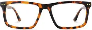Zeelool Glasses Frames for Men Tortoise Rectangle Eyeglasses with Clear Lens Novel Designer Business Casual Eyewear Glasses Emerson JGX724661-02