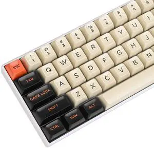 Guffercty kred 150 Keys ASA Keycap PBT Double-Shot Custom Keycaps Set with 6.25u and Split Spacebar for ANSI & ISO Layout MX Switches Mechanical Keyboard (ASA-Carbon)