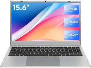 INHONLAP Laptop Computer, 16GB RAM 256GB SSD Laptops, 6500Y Processor (up to 3.4GHz), 15.6" FHD IPS Display, Laptop for Student and Business, WiFi 5, BT 5.0, Sliver