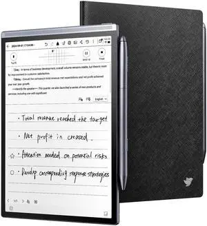 iFLYTEK AINOTE Air 2 Bundle - Black Folio Case, 8.2-inch AI Note-Taking Tablet Writing Paper Tablets, Digital Notebook with Pen, Voice-to-Text Transcription, Multi-Languages Chatgpt Support