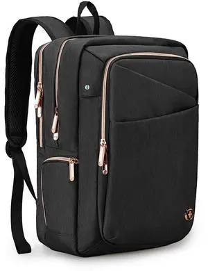 Swissdigital Design Business Laptop Backpack For Women,With USB Charging Port Computer Work Backpack,Fits 15.6 Inch Laptop Travel Casual Backpack,Black | KATY ROSE
