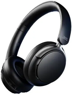 Wireless Over Ear Bluetooth Headphones,Active Noise Cancelling Headphones,Foldable Lightweight Headset with ENC Mic,160H Playtime,Transparency Mode, Memory Foam Ear Cups-Black