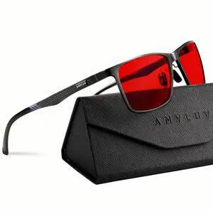 ANYLUV Blue Light Glasses Men/Women, Al-Mg Metal Computer Blue Light Blocking Glasses, Relieve Eyestrain and Eye Protection