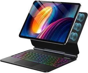 Wenlaty for iPad Air 11 inch Case with Keyboard (M3/M2) 2025/2024, for iPad Pro 11 inch (5th/4th/3rd/2nd/1st Gen) & iPad Air 5th/4th Generation 10.9 inch Magic Keyboard Case with Multi-Touch Trackpad