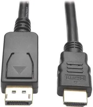 Tripp Lite DisplayPort to HDMI Adapter Cable, DP with Latches to HDMI (M/M), UHD 4K x 2K/1080p, 6 ft. (P582-006-V2),Black