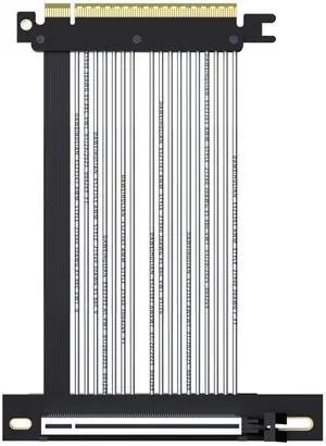 GLOTRENDS 150mm PCIe 5.0 X16 Riser Cable Right Angle for GPU Server, Support Cascading to Extend Length, Industrial-Grade Performance