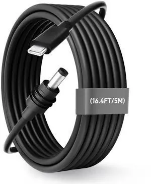 MEKEET Black Starlink Mini Cable 16.4FT/5M- Starlink Mini USB C to DC Waterproof Power Cord 100W Input USB Type C to DC Cable- Car Charger Starlink for Outdoor Camping Travel Work