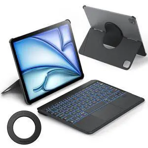 Nillkin Magnetic Stand Keyboard for iPad Pro 11" 2024 M4  Detachable Backlit Keyboard, Multi-Angle Stand, Thin and Light Portable-Polar Night Black