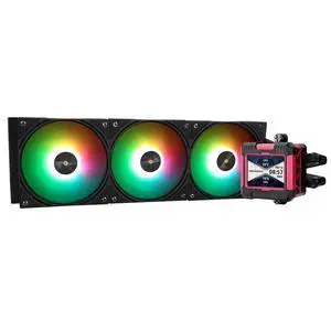 Thermalright FW PRO 360 ARGB RB-AIO CPU Liquid Cooler,IPS LCD Screen with 320x320 Resolution,for AM4/AM5,LGA1700/1851,2.73in Magnet-Absorbent LCD Screen,Red-Removable Cold Head Aio Cooler