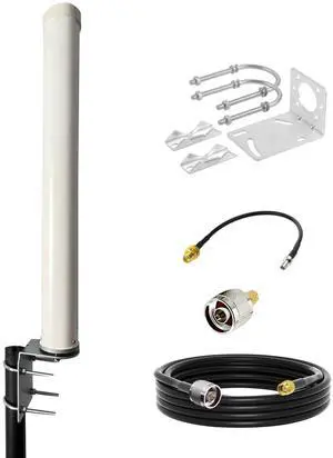 GTOMNI 5G 4G LTE Antenna Omni-Directional Antenna Outdoor Wide-Band,Long Range, 698-3800MHz 12dBi for Verizon, AT&T,T-Mobile Router,Cell Signal Booster,Cell Phone,Includes TS9 & SMA Connector