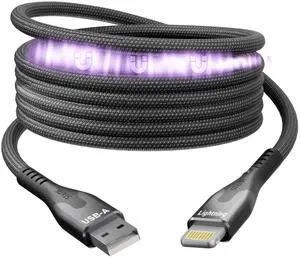 Statik MagStack USB A to iPhone Cable MFi Certified, Clutter-Free Magnetic Charging Cable, Anti-Tangle Phone Charger Cord, 12W, Compatible with iPhone 14 Pro Max, 13 12 11, 3FT/1M